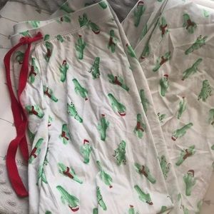 Christmas cactus pajama pants